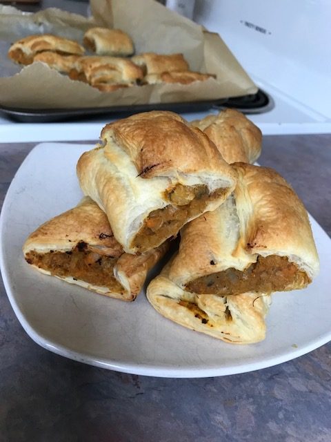 Sweet potato and chickpea rolls